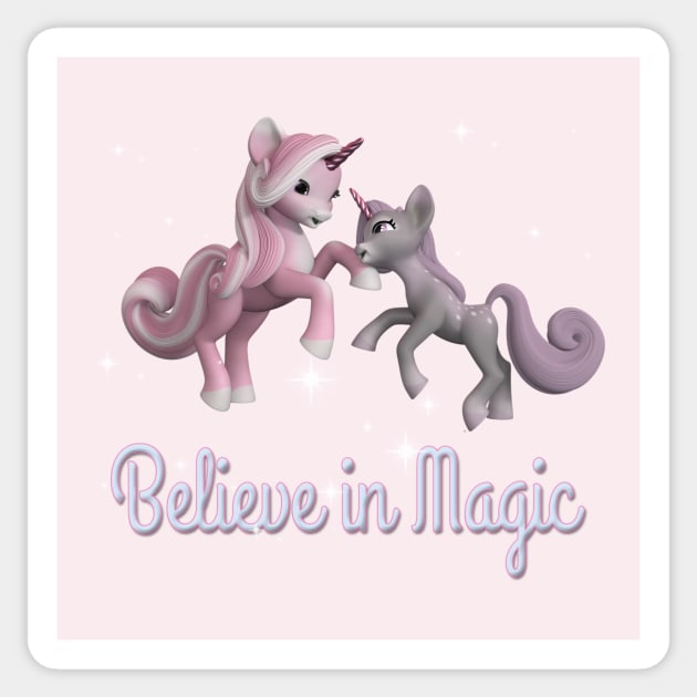 Mama and baby Unicorn Magic Sticker by AlondraHanley